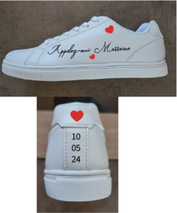 Personnalisation basket flocage